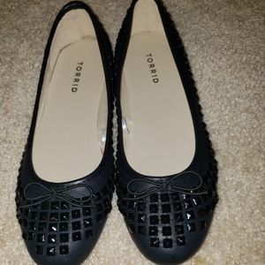 Reposh Black Studded Torrid Flats Size 8